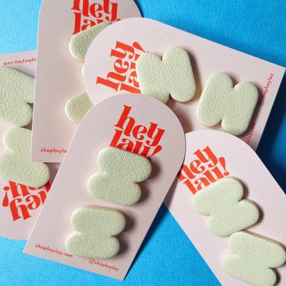 Hey Lay Textured Stacks Oversized Polymer Studs - Picture 1 of 3